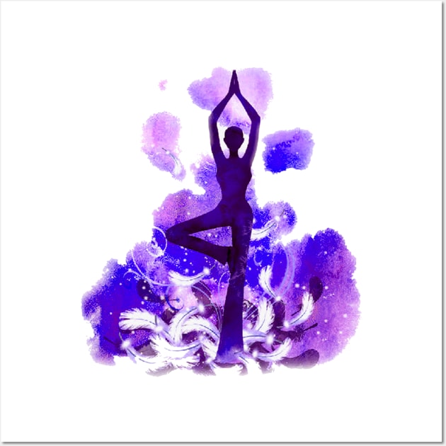 yoga violet Wall Art by Munayki